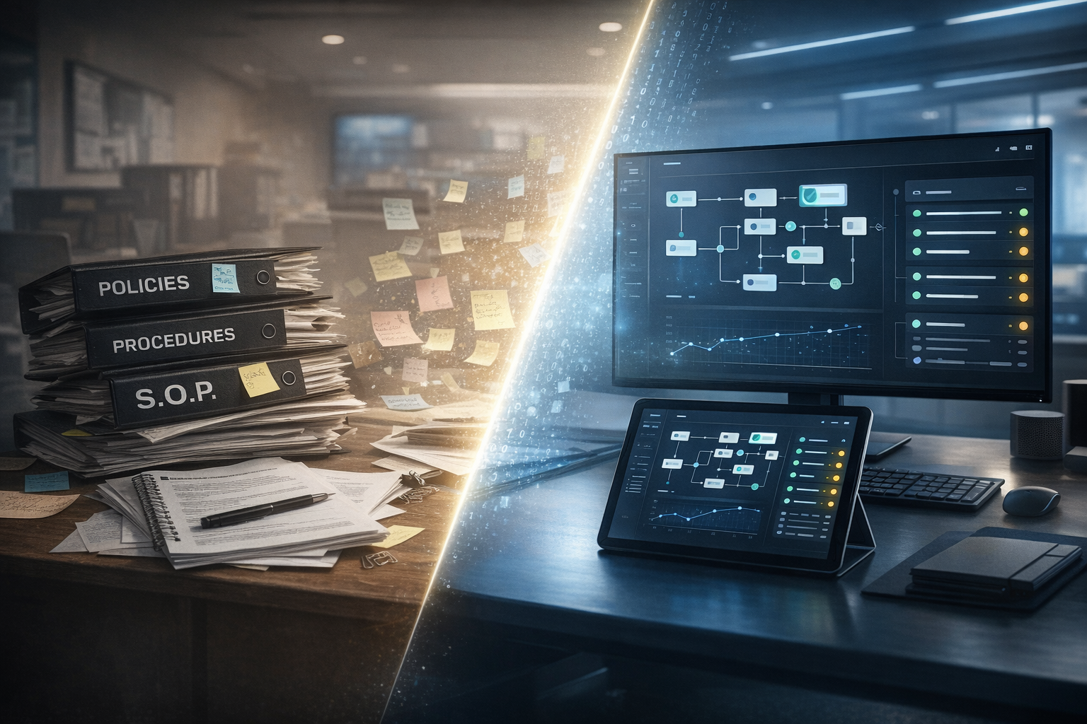 From policy binders to live workflow execution across connected devices